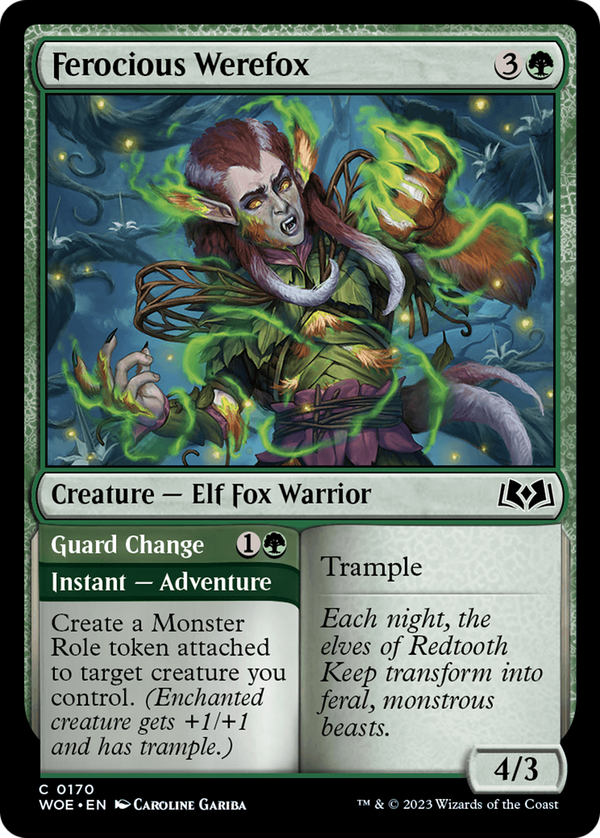 Ferocious Werefox // Guard Change (woe)