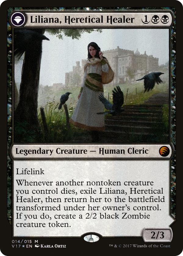 Liliana, Heretical Healer // Liliana, Defiant Necromancer (v17)