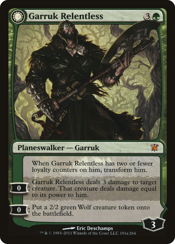 Garruk Relentless // Garruk, the Veil-Cursed (isd)