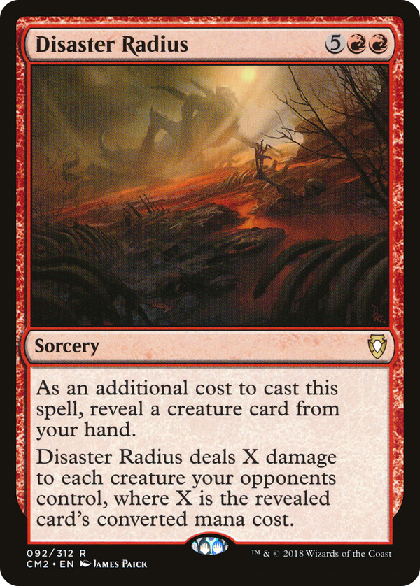 Disaster Radius (cm2)