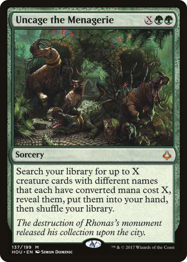 Uncage the Menagerie (hou)