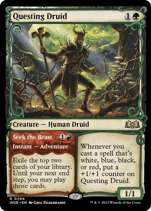 Questing Druid // Seek the Beast (woe)