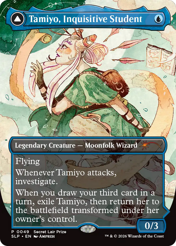 Tamiyo, Inquisitive Student // Tamiyo, Seasoned Scholar (slp)