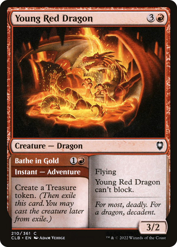 Young Red Dragon // Bathe in Gold (clb)