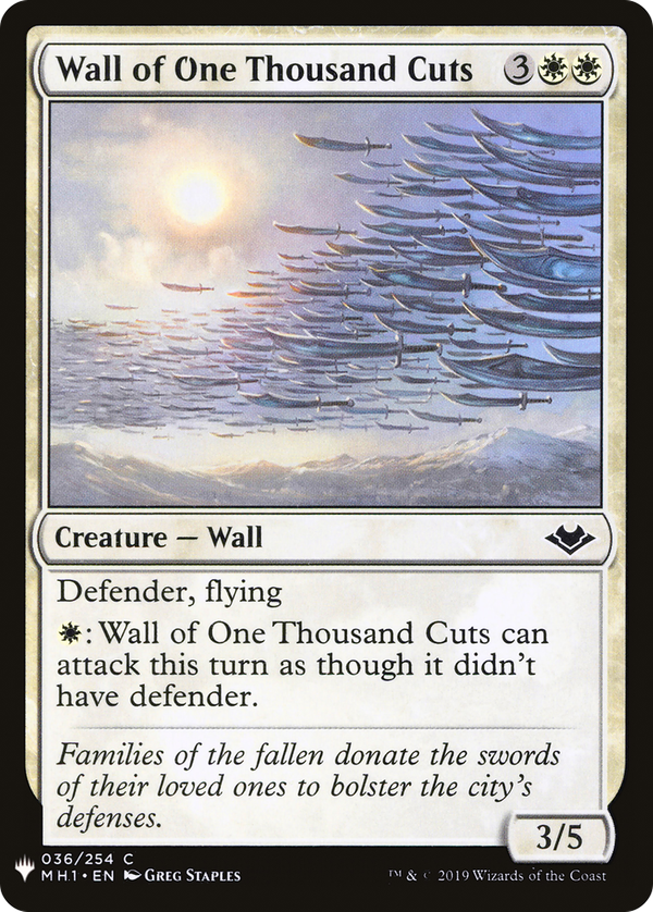 Wall of One Thousand Cuts (plst)