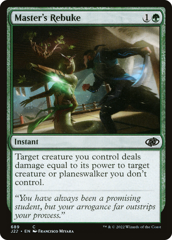 Master's Rebuke (j22)