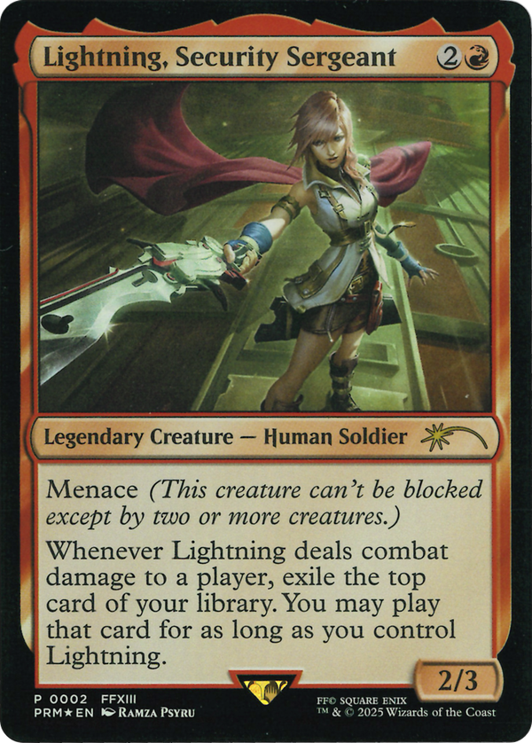 Lightning, Security Sergeant (pmei)