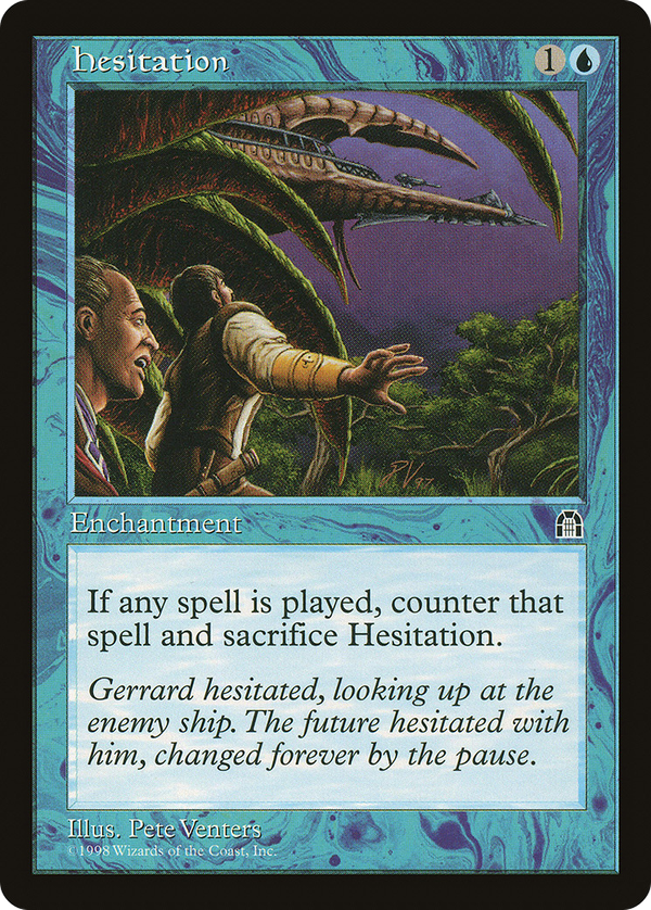 Hesitation (sth)