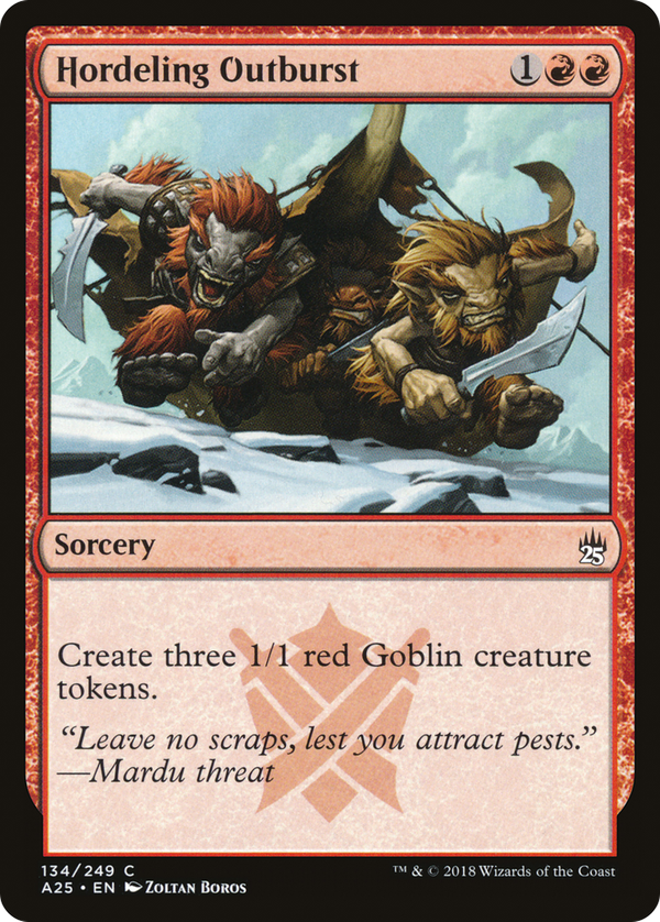 Hordeling Outburst (a25)