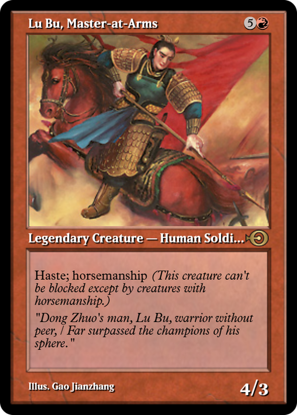 Lu Bu, Master-at-Arms (prm)