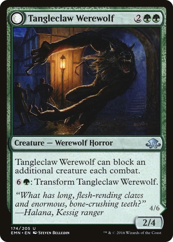 Tangleclaw Werewolf // Fibrous Entangler (emn)