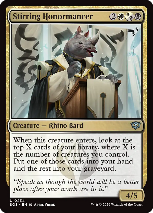 Stirring Honormancer (sos)