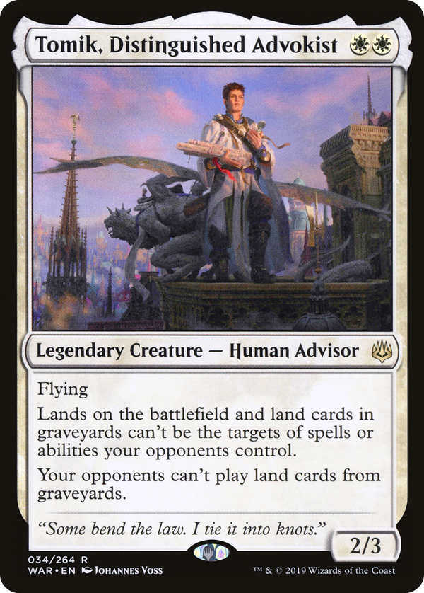 Tomik, Distinguished Advokist (war)