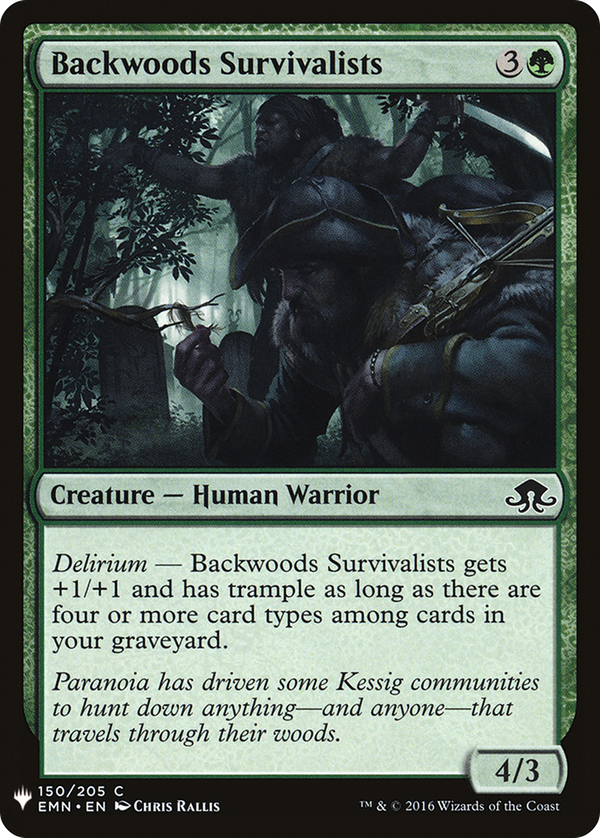 Backwoods Survivalists (plst)