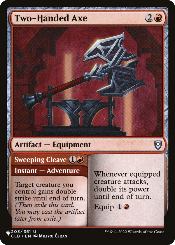 Two-Handed Axe // Sweeping Cleave (plst)